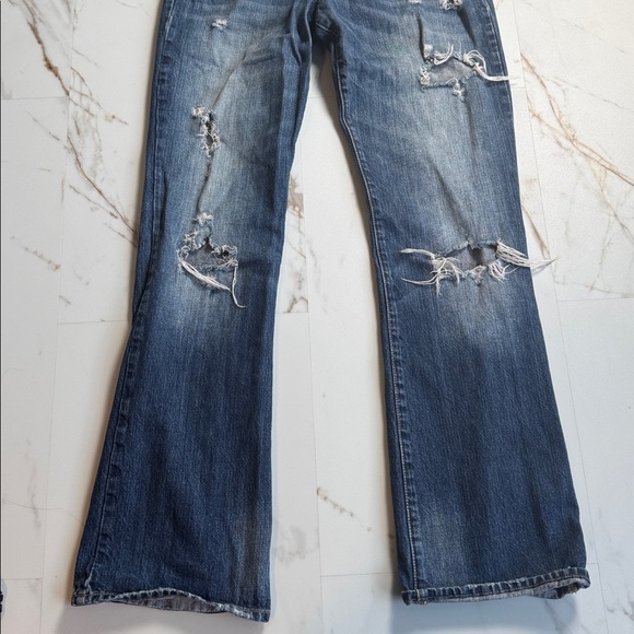Y2K Abercrombie & Fitch Distressed Bootcut Emma Jeans Sz 8R Trendy - Picture 6 of 12